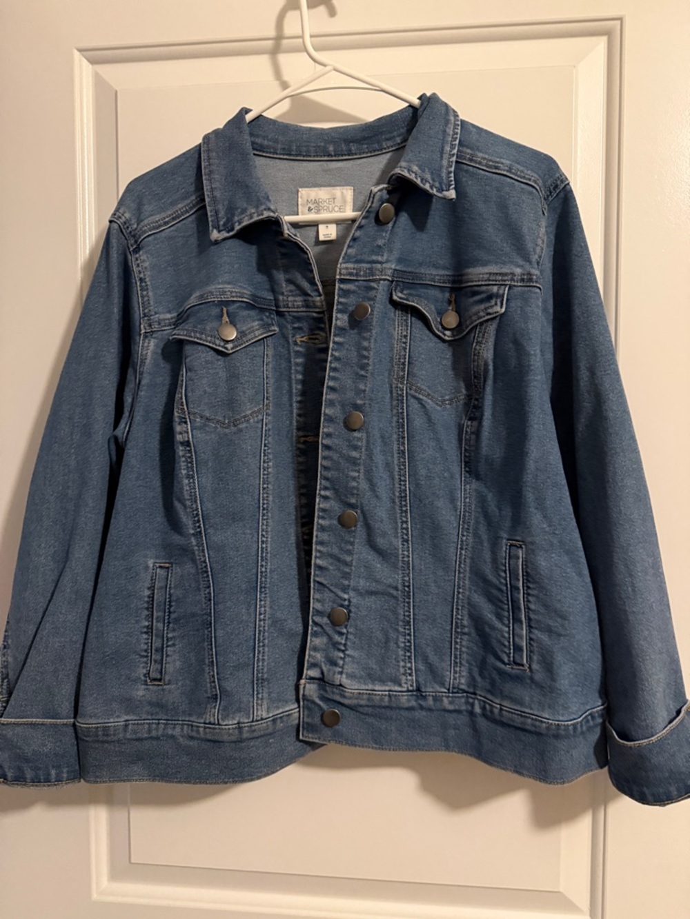 Market & Spruce Light Blue Denim Jacket-size 1X